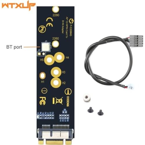BCM94360CD BCM94360CS BCM943602CS BCM94360CS2 WiFi card to M.2 NGFF Key B + M NVME SSD adapter converter desktop kit for Mac OS