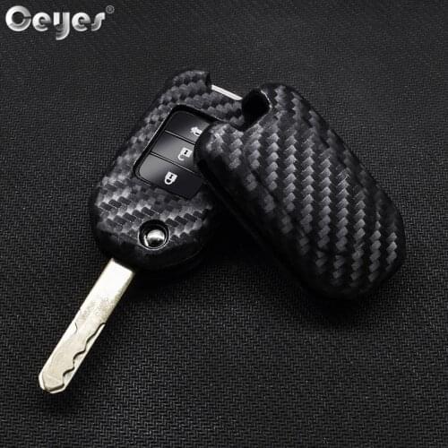 Ceyes For Honda Civic Accord Odyssey Euro Crider Jade 2014-2016 Auto Fold Key Cover Protection Case Car Remote Key Shell Sticker