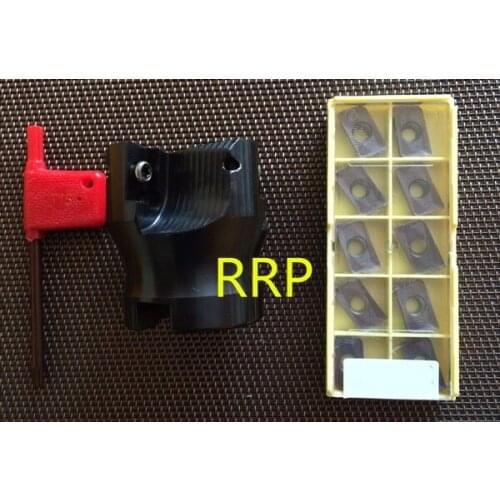Black BAP400R-50-22-4T right angle shoulder face mill cutter +10pcs APMT1604PDER-M2 VP15TF inserts