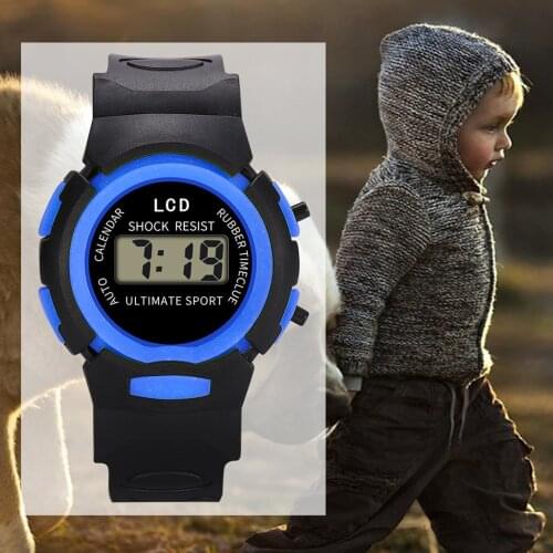 Childrens Watch Led Sport Flash Digital Waterproof Clock For Boys Girls Multifunction Electronic Wrist Watch Kids Watches 2021