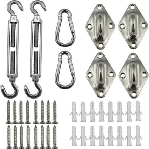40Pcs Shade Sail Stainless Steel Hardware Kit Shades Fixing Accessories Garden Accessory Awning Mounting Kit Supplies