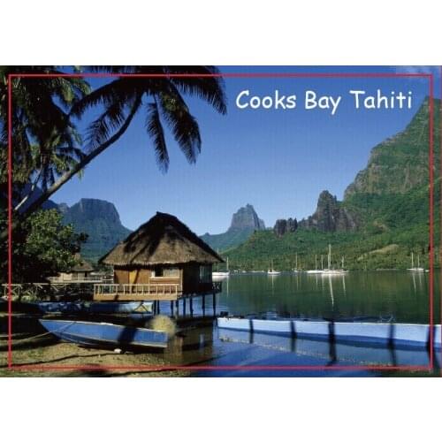 Travel Refrigerator Magnets 78*54mm,Cooks Bay Moorea Tahiti Tourist Rigid Magnets 20616