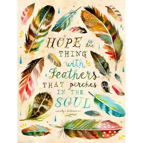 Evershine Diamond Painting Feather Stickers Full Square Drill Scenery Mosaic Embroidery Cross Stitch Kit Crafts Home Decoration