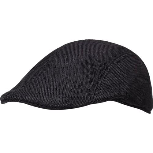 Coarse linen Spring Autumn Mens Beret Summer Casual Street Newsboy Outdoor Octagonal Cap Driving Sun Flat Hats