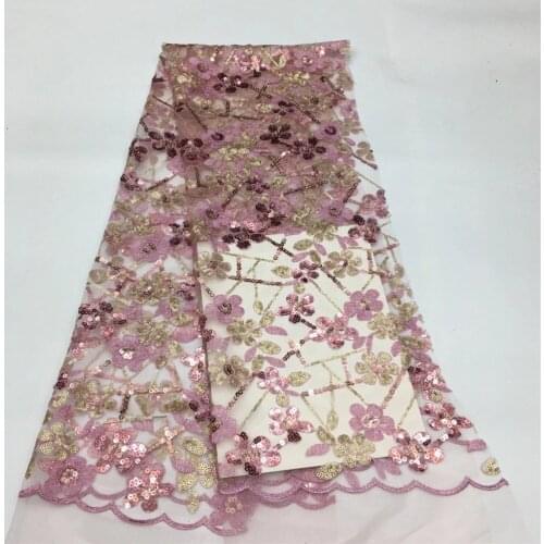 Exquisite 3+5mm composite thread new flower sequin embroidery, French tulle lace, suitable for ladies skirt design fabrics