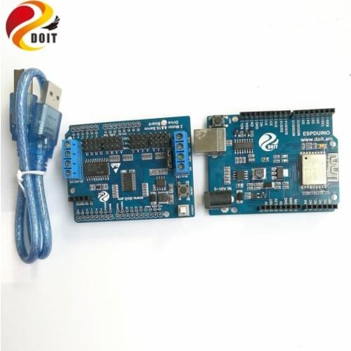 Robot Arm Controller Kit Development Board Compatible with UNO R3 for Control 2-way Motor & 16-way Servo