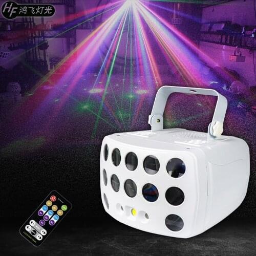 New 3in1 Laser Strobe Butterfly Light With Remote Laser+Beam+Strobe 3in1 Effect Light Bar Dj KTV Colorful lights