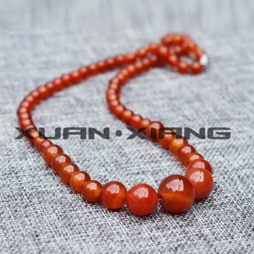Hot Sell Women Necklace Red Agate Chalcedony Jades Stone Necklaces Buddha Beads Tower Chain Necklace Women Fine Jewelry