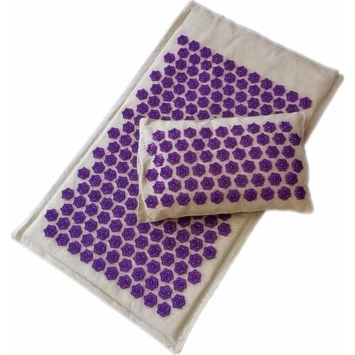 Lotus Spike Massager Cushion Mat Acupressure Relieve Back Body Pain Spike Mat Acupuncture Massage Mat with Pillow