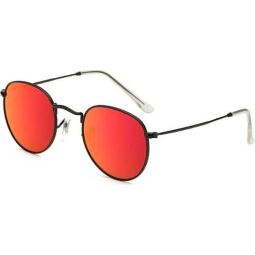 Fashion Retro Round Sunglasses Men Women Metal Frame for Female Eyewear Classic Designer Shades Driving Sun Glasses