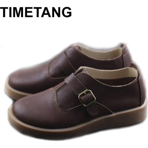 TIMETANG Womens Shoes Lace Up Platform Woman Moccasins Shoes 100% Genuine Leather Ladies Comfortable Flats Women Flats Shoes