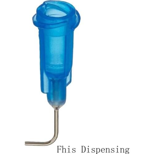Pack of 100 Stainless Steel Distribution Blunt Tip 22G 90 Degrees Elbow Dispensing Needles