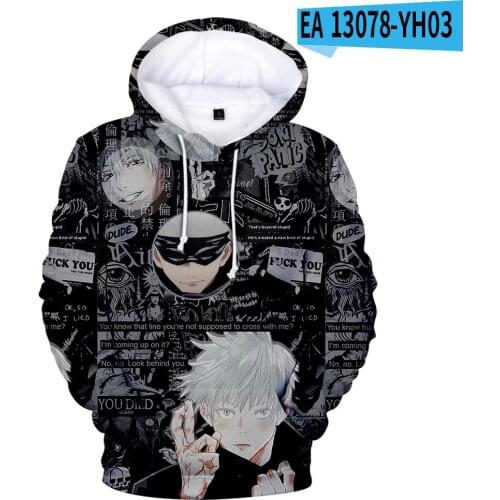 New Anime Jujutsu Kaisen Hoodie 3D Sweatshirt Boys/girls/kids Hoodie Harajuku Hip Hop Magazine poster element style Clothing