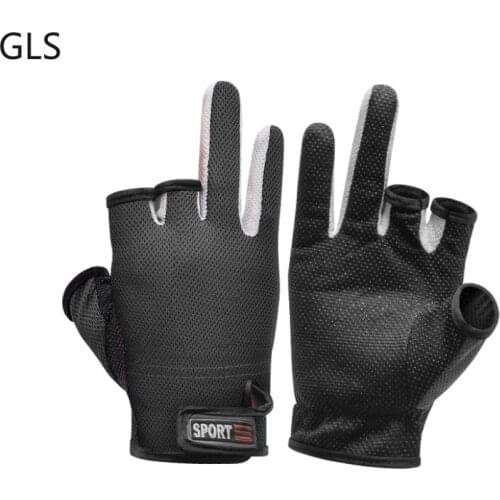 2021New Men/Women Outdoor Sports 1 Pair Of Non-slip Fishing Gloves 3 Fingerless Breathable Quick-drying Fishing Equipment