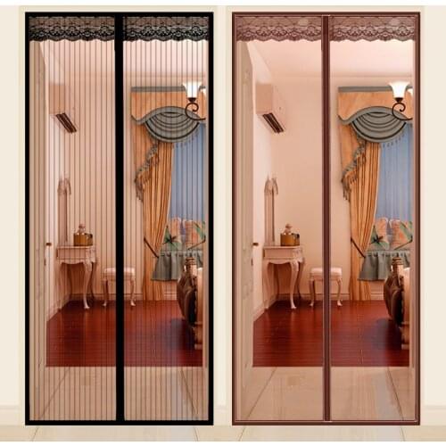 Anti-Mosquito Magnetic Hook & Loop Curtain Door Mesh Hands-free Magnetic mosquito net door Anti fly insect mosquito door screen