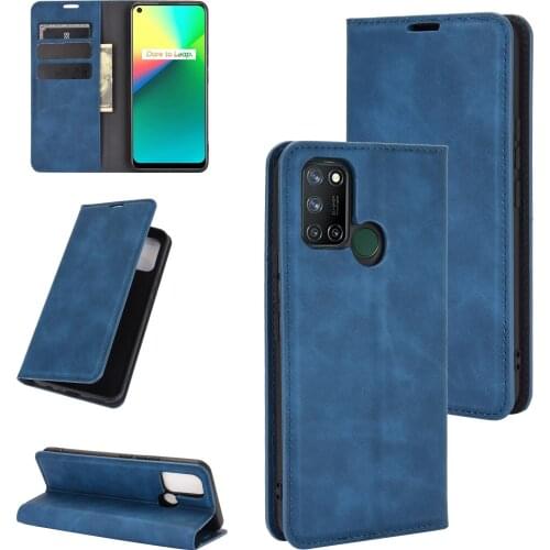 RealmeC17 Auto Switch Leather Case for Oppo Realme C17 (6.5in) 2020 Flip Wallet Book Style Cover Black 17C RMX2101 BBK 2101