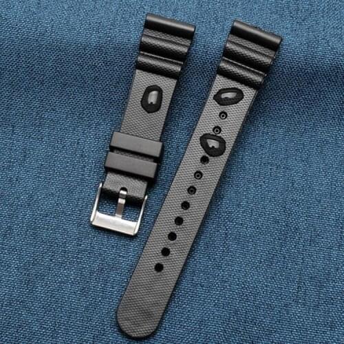 Rubber Watch Band Men 22mm Strap For No. 5 New Canned Watch SUBMARINER Parts