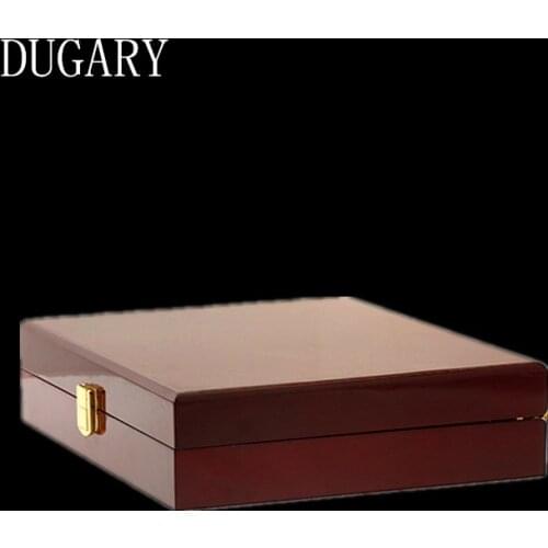 DUGARY Luxury Cufflinks Gift Box High Quality Painted Wooden Box Authentic Size 300*239*70mm Capacity Jewelry Storage Box Set