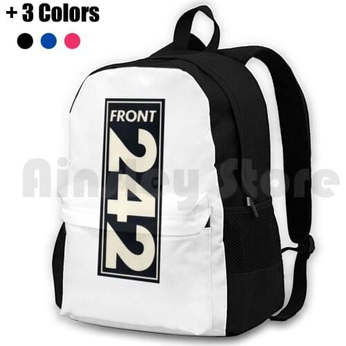 Front 242 Outdoor Hiking Backpack Waterproof Camping Travel Band Ministry Industrial Goth