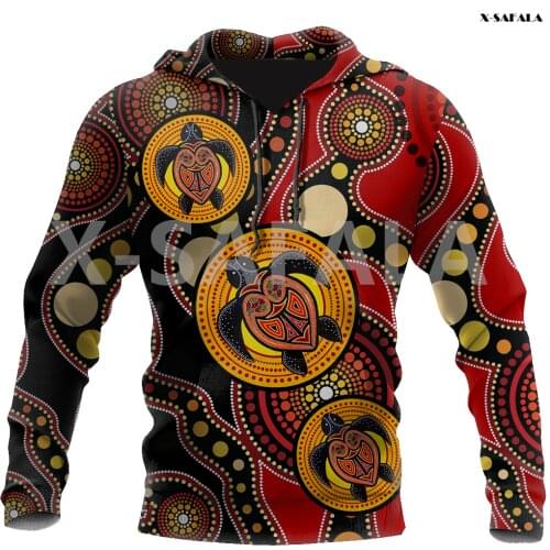 Aboriginal_Turtle_Touch_the_Sun_Bedding_Set 3D Printed Hoodie Man Women Harajuku Outwear Zipper Pullover Sweatshirt Casual