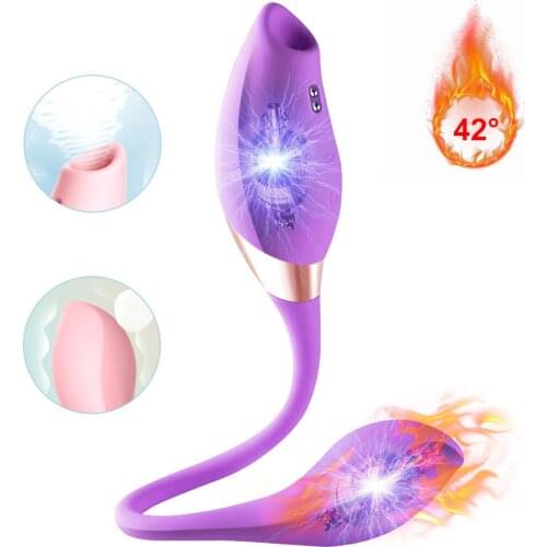 Heating Suck Vibrating Egg Women Masturbator G-Spot Vagina Nipple Sucker Clitoris Stimulation Sex Toys for Women