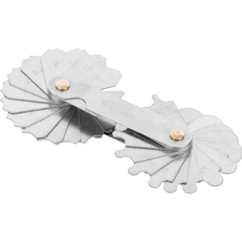 Radius Gauge Alloy Steel Concave Convex Arc High Accuracy Industrial Measuring Tool R 1-7mm