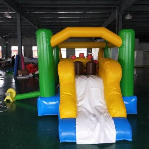 Factory customized PVC inflatable trampoline with slide inflatable bounce combo Inflatable obstacle course