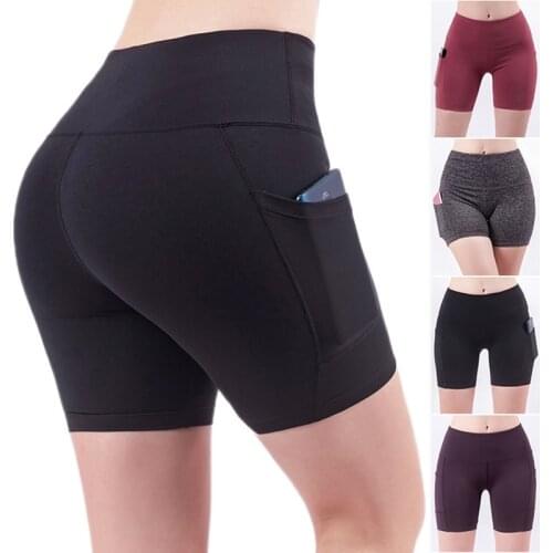 Womens Running Shorts Compression Womens Summer Shorts Sports Yoga High Waist Active Short Leggings High Quality With Pockets