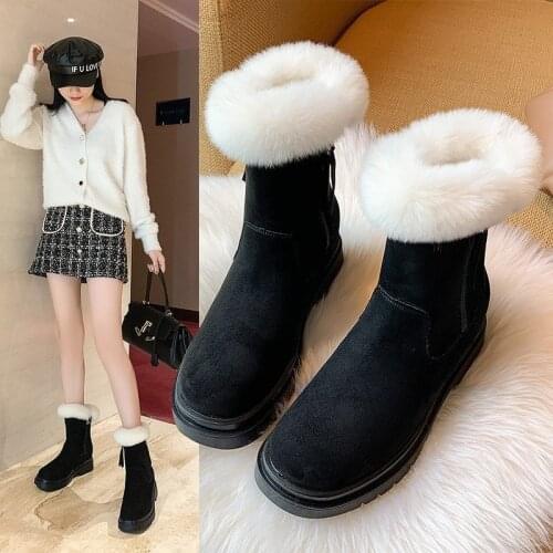 2021 Winter Snow Boots Womens Boots Warm Cashmere Martin Boots Student Fashion Womens Boots New Short Boots Zapatos