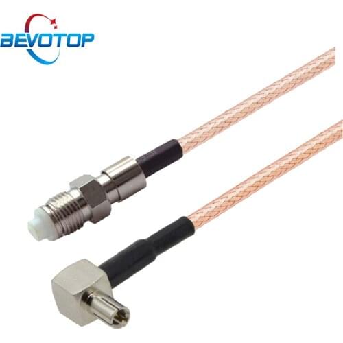 1PCS FME Female Jack to TS9 Male Plug 90 Degree Connector RG316 Pigtail Coaxial Jumper Cable FME TS9 Extension Cord for 3G Modem