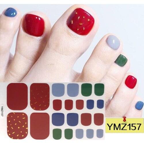 1PC Toenail art Full-Cover Sticker Sheet For ToeNail Sticker Polish Sticker Pedicure Sticker YMZ150-158