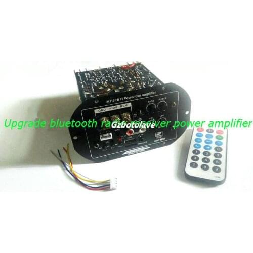 12V 24V Wireless bluetooth double transistors power amplifier board car Subwoofer host Remote control board support FM