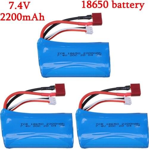18650 2200mAH 7.4V Li-po Batery 2S remote control helicopter 7.4 V 2200 mAh Lipo battery 20C 18650 RC toy racing battery accesso