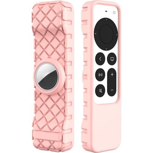 2021 Anti-Lost For AirTag Apple TV 4K 2nd Gen Siri Remote Durable Silicon Shockproof Cover Protective Case for Air Tag Silicone