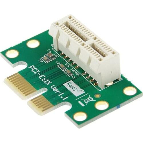 BTBcoin PCI-E PCI Express X1 Adapter Riser Card PCI E PCIE X1 to X1 Slot Convert Card 90 Degree For 1U Server Chassis Wholesale