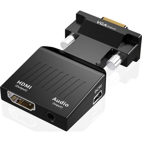 VGA to HDMI Converter, VGA Male to HDMI Female adapter
