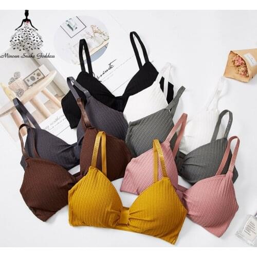Push Up Bras For Women Underwear Wireless Bralette Triangle Cup Backless Lingerie Brassiere BH Sexy Underwear Cotton Bra