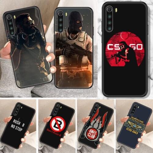 Csgo game cs Phone Case For Xiaomi Redmi Note 7 8 9 10 7A 8T 9A 9T 9S 10S Pro black fashion coque luxury Etui silicone