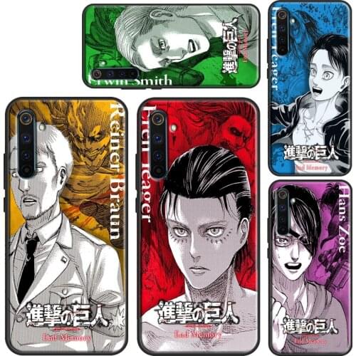 Attack on Titan Anime For OnePlus 9 9Pro 7 8 8Pro 8T 9R Case For Realme 8 7 6 Pro Q3 C3 C11 C15 C21 GT Neo Cover