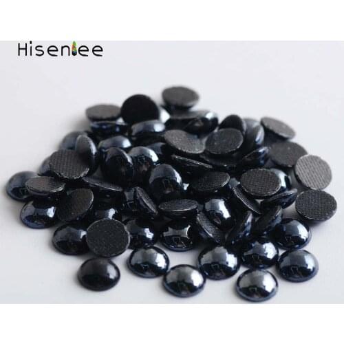 Black Ceramic Dome Studs Hot fix Flatback Rhinestones Hotfix Stone Heat Transfer Design Top quality hotfix Rhinestone 6MM
