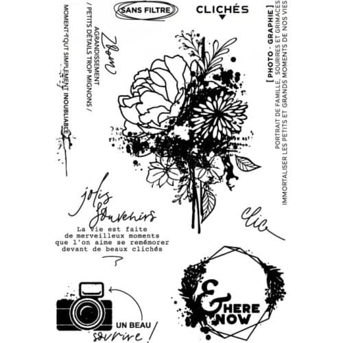 French /Grungetastic Transparent Clear Silicone Stamp/Seal for DIY scrapbooking/photo album Decorative clear stamp A1834