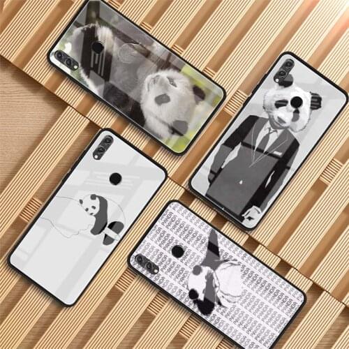 Cool Panda Tempered Glass Phone Case For Huawei P20 P30 P40 P40 Lite Pro Psmart Mate 20 30 Cover Shell