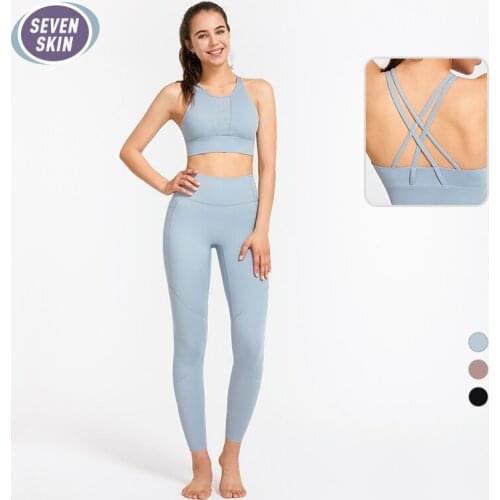 SEVEN SKIN Fitness Yoga Set Gym Workout Tracksuit 2pcs Sports Bra High Waist Leggings Women Seamless Sportswear Cloth Yoga Suits