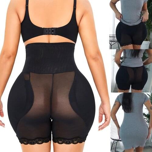 Lace Fake Ass Corset Plus Size Shapewear Women Body Shaper Panty Sexy Butt Lifter Side Padded Panties Slimming Underwear Big Hip