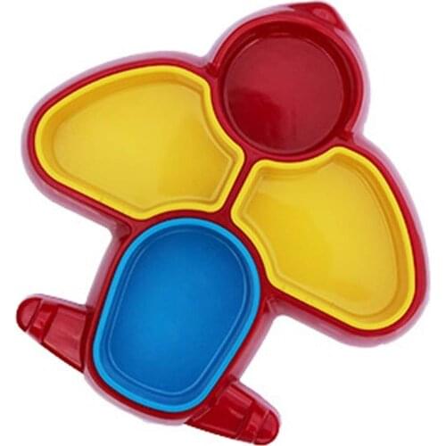 Creative Childrens Plate Cartoon Aircraft Service Plate Appetizer Platter Cute Airplane Dishes Baby Sub-grid Eat Tray