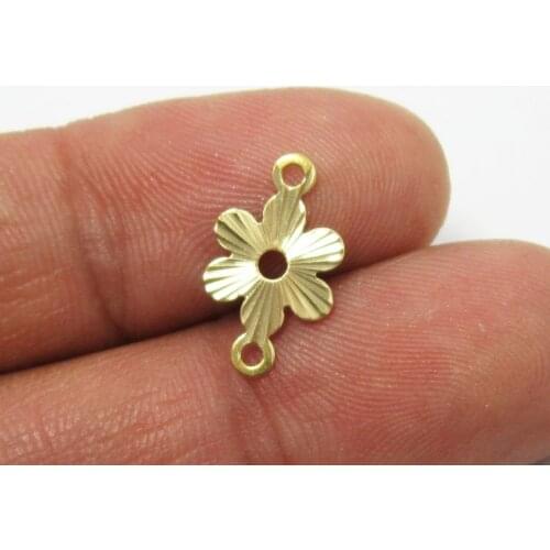 Brass charms 15.5x9x0.5mm Flower Brass chain connector Earrings findings R706