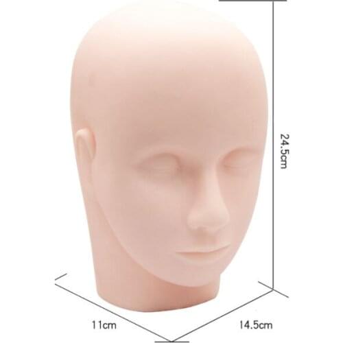 1 Set Massage Training Eyelashes Grafted Mannequin Head Tattoo Makeup Practice Model Fake Mannequin Training Head Model