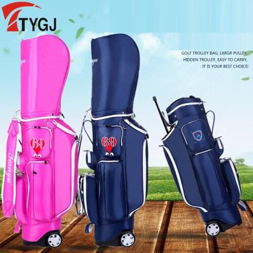 Multifunctional Golf Bag With Wheel Lightweight Standard Golf Bag Travelling Aviation Bag Retractable Sports Package