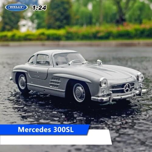 Welly 1:24 Mercedes 300SL car alloy car model simulation car decoration collection gift toy Die casting model boy