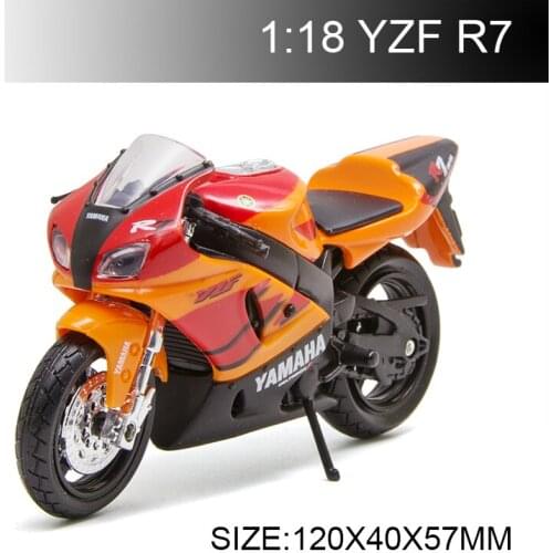 Maisto 1:18 Motorcycle Models YAMA YZF R7 Diecast Plastic Moto Miniature Race Toy For Gift Collection